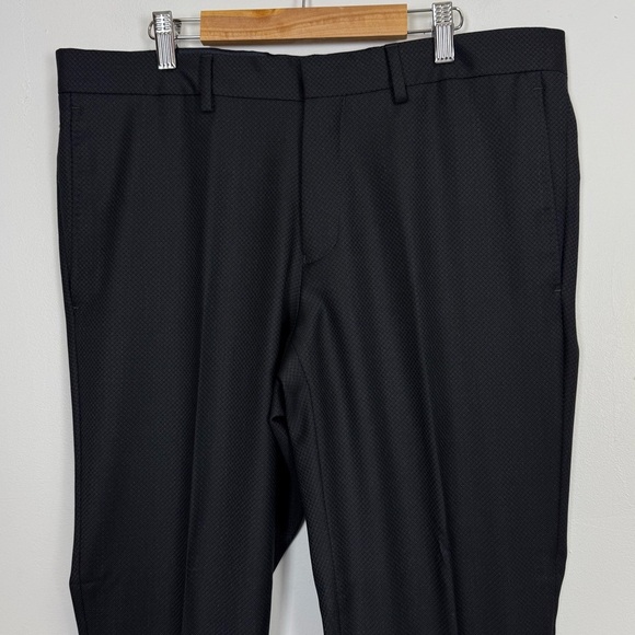 NEW Ted Baker London Pants Mens 35 R Black Roger Patterned Dress Pant NWOT - Picture 3 of 9